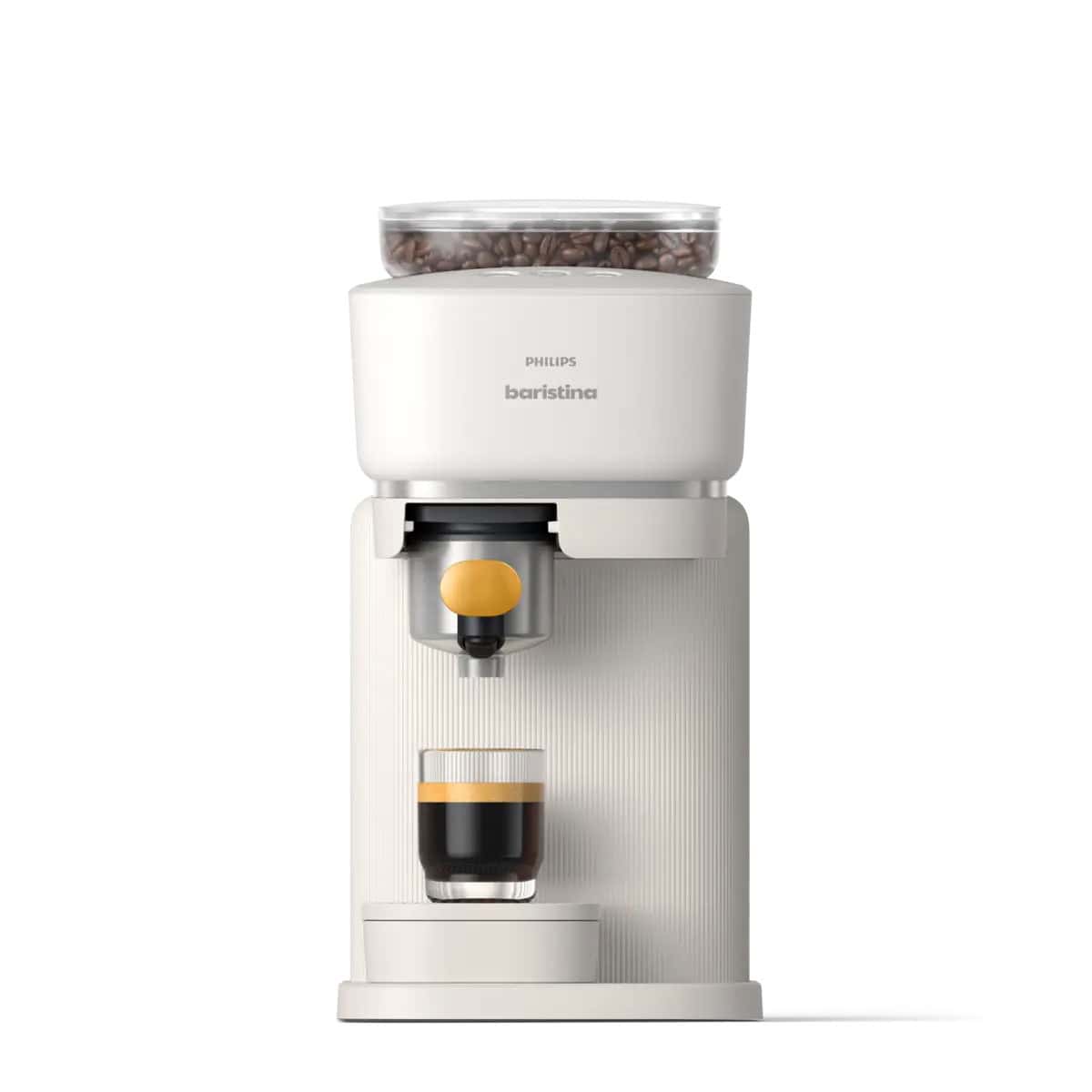 Philips Baristina BAR300/03 Wit - Geel portafilter 1 Philips Baristina BAR300/03 Wit - Geel portafilter