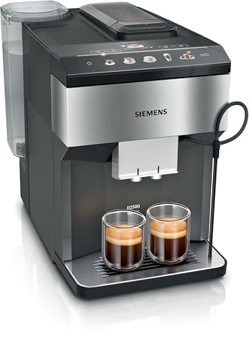 Siemens, volautomatische koffiemachine, EQ500, Home Connect, aromaDouble Shot, autoMilk Clean, ceramDrive, coffeeSelect Display, oneTouch DoubleCup, roestvrij staal/zwart, TP516RX3
