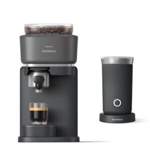 Philips Baristina Zwart met melkopschuimer