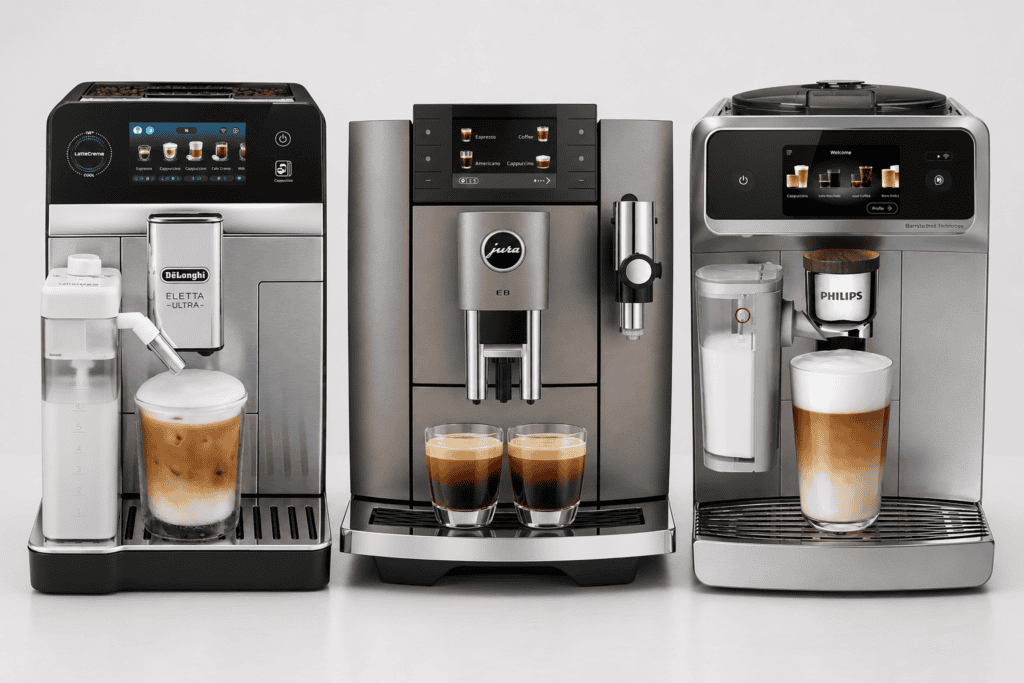 Delonghi Eletta Ultra vs Philips Café Aromis vs JURA E8 (ED): Welke volautomaat past bij jou?